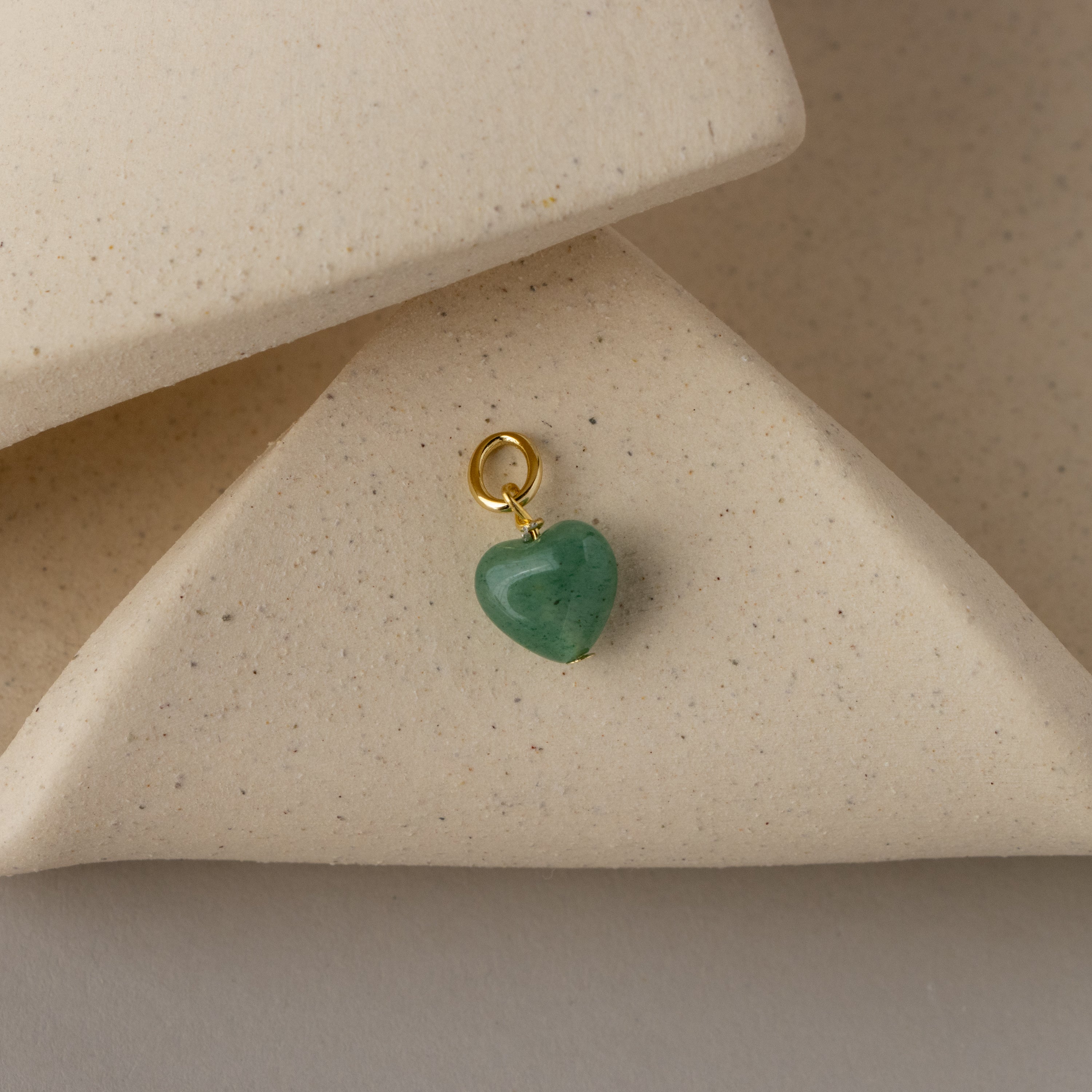 Aventurine Heart Charm