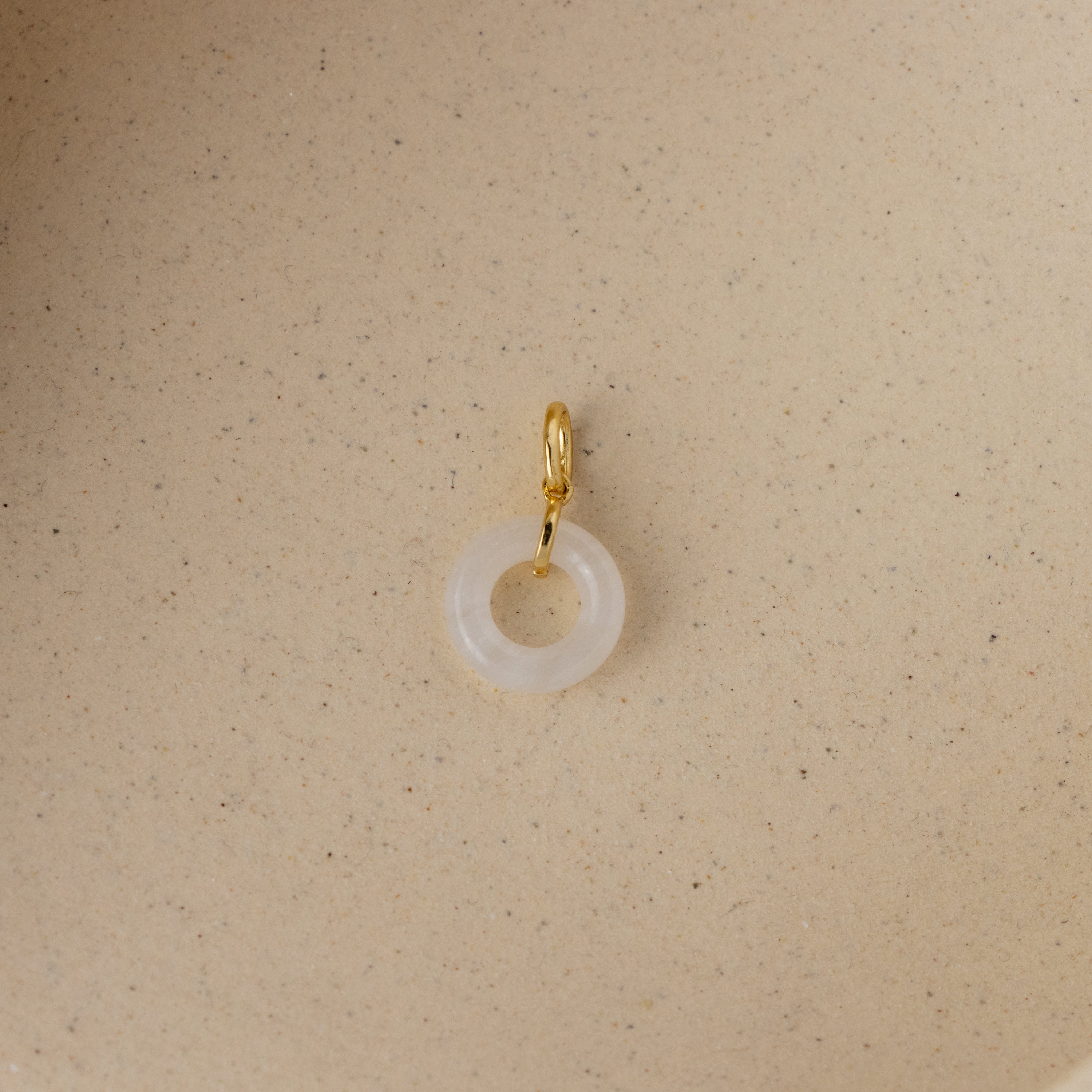 White Jade Halo Charm