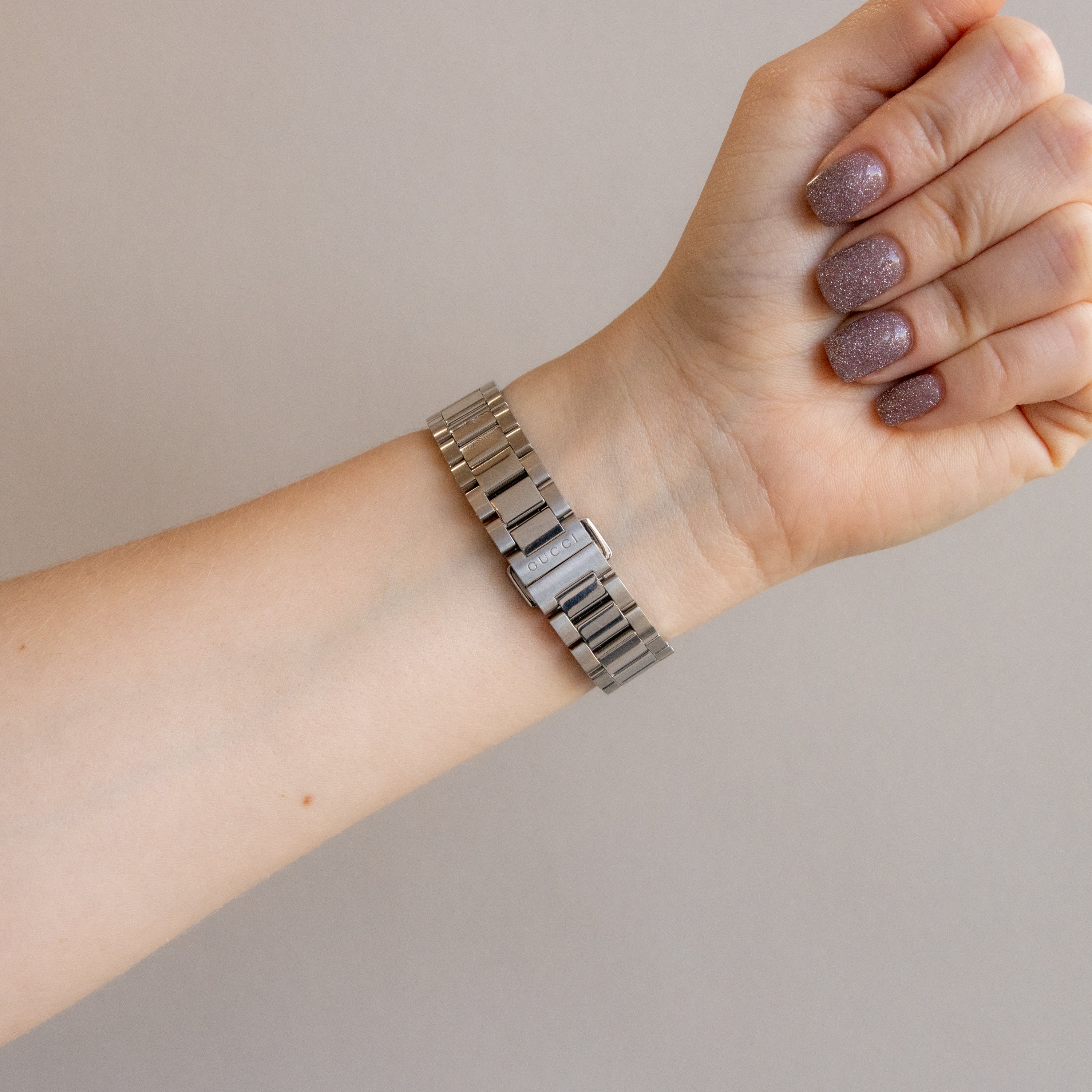 Vintage Gucci Swiss Bold Silver Watch