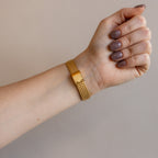 Vintage Turgil Swiss Square Mesh Gold Watch