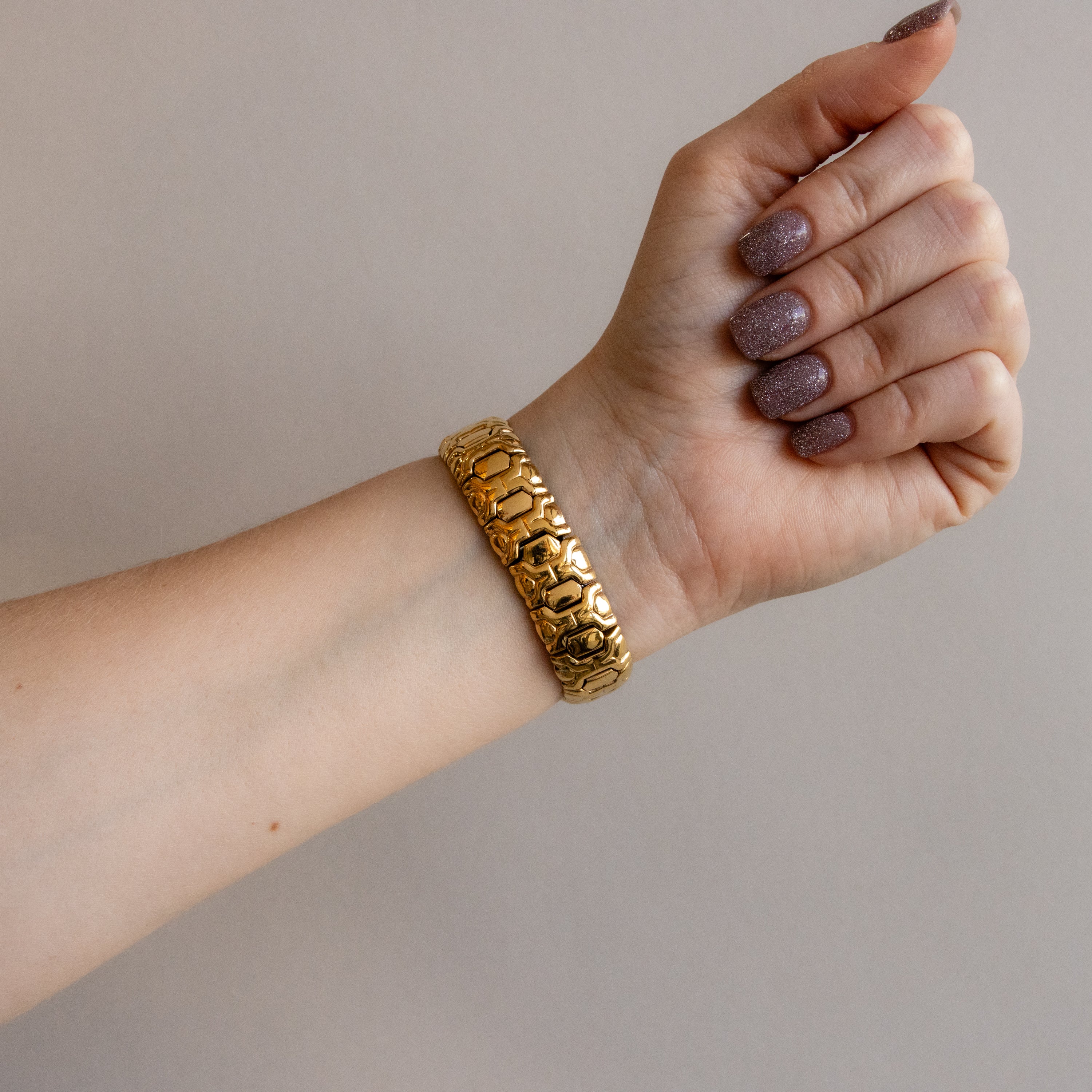 Vintage Franklin Mint Swiss Round Gold Watch