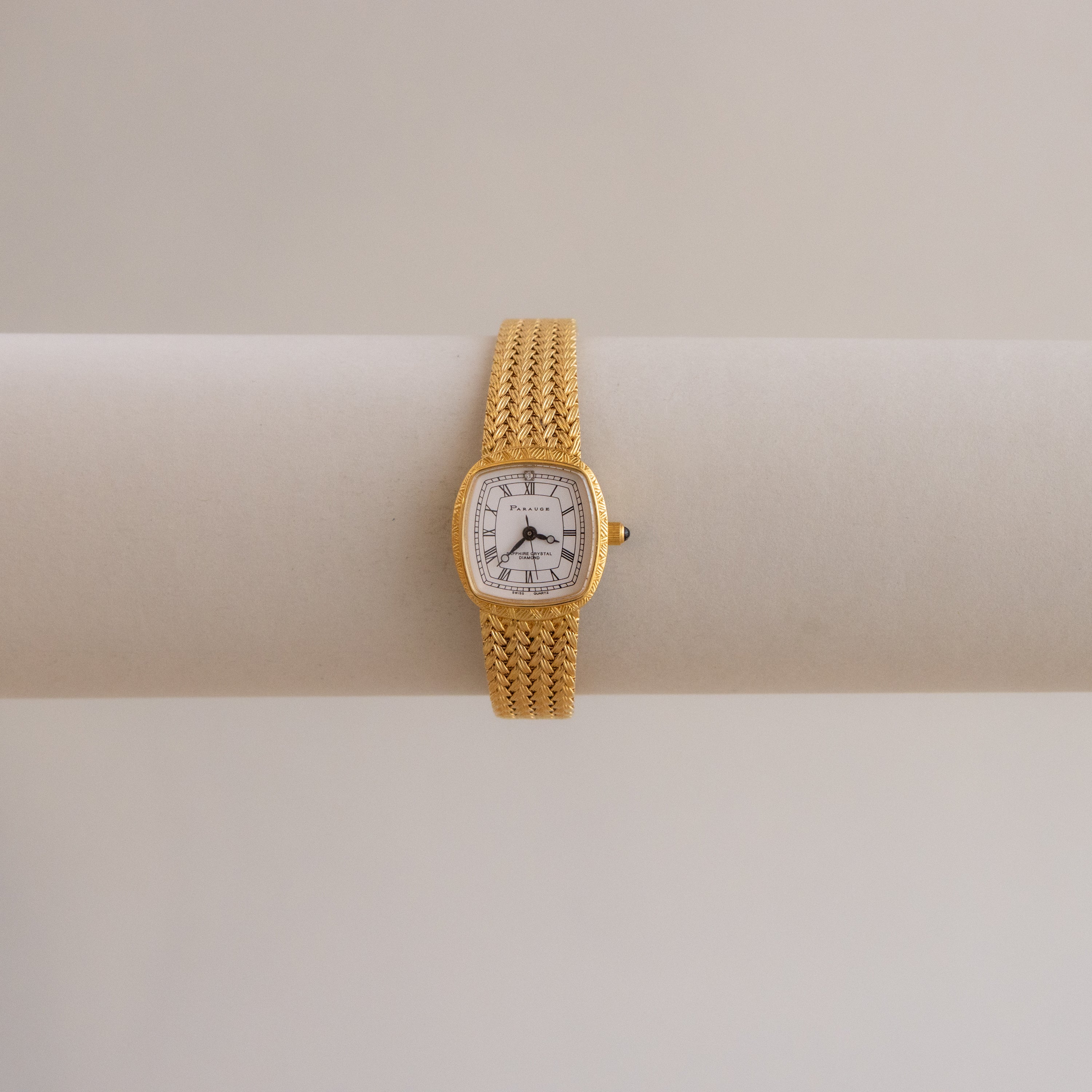 Vintage Turgil Swiss Square Mesh Gold Watch
