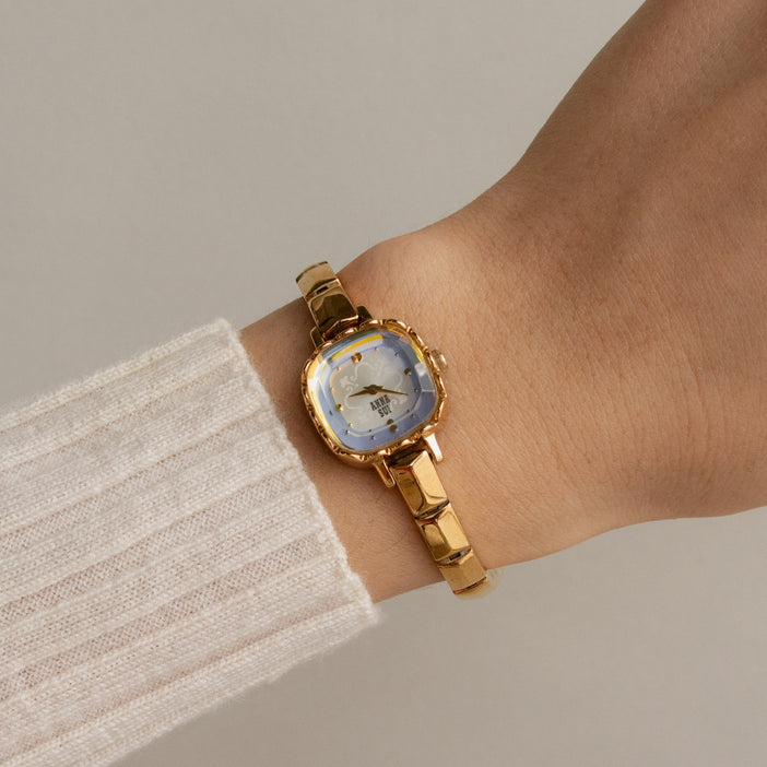 Vintage Anna Sui Iridescent Gold Watch