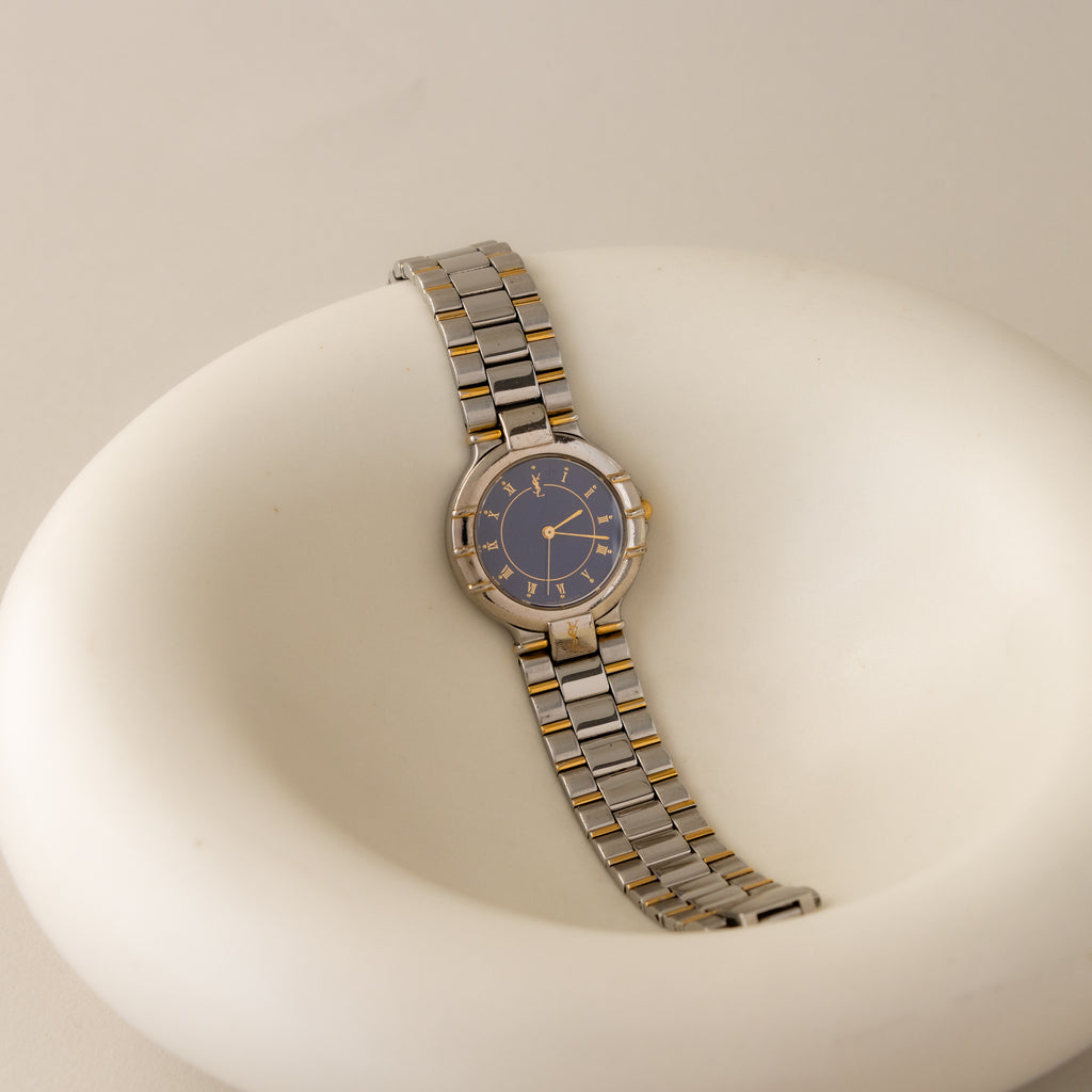 Vintage YSL Bold Ocean Two Tone Watch