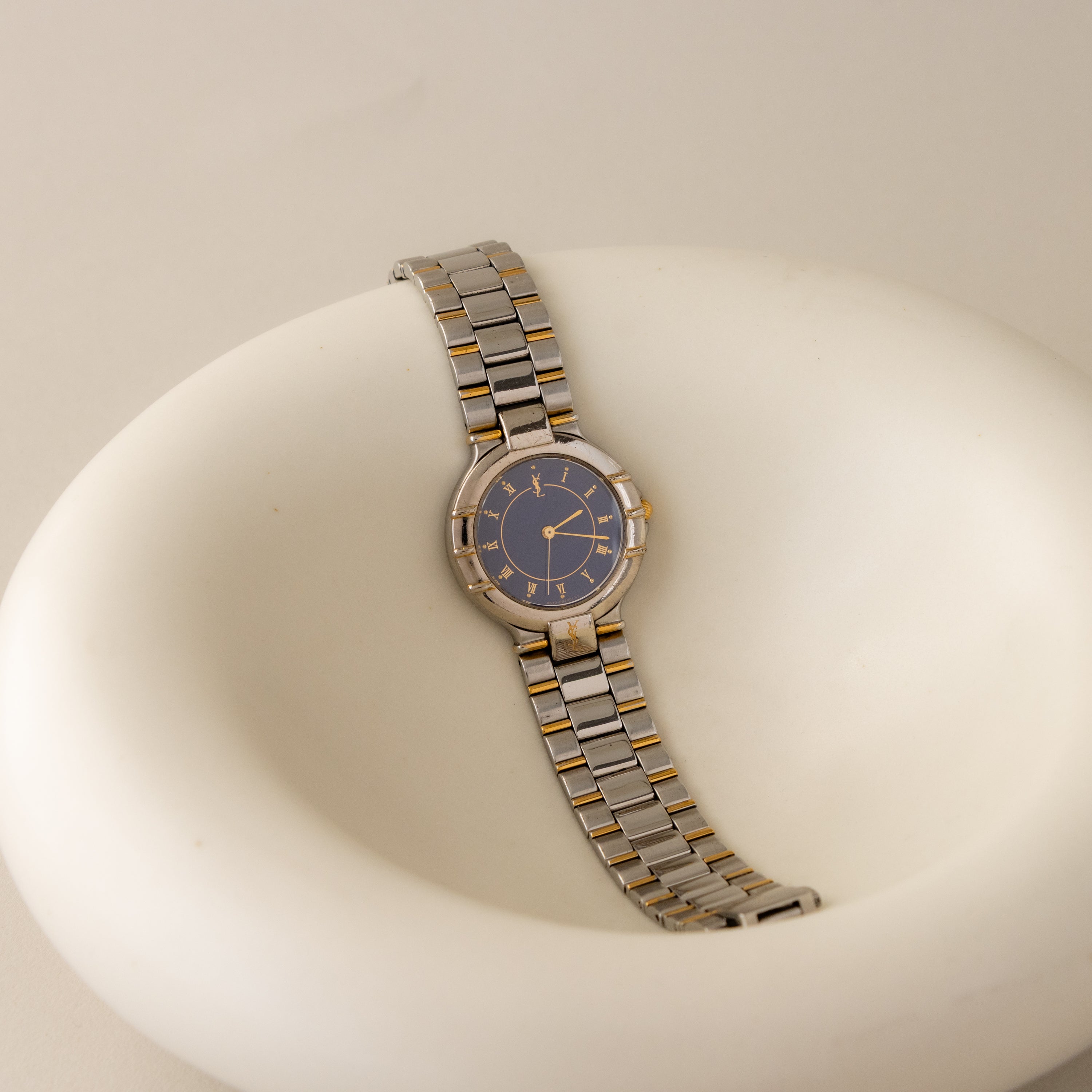 Vintage YSL Bold Ocean Two Tone Watch