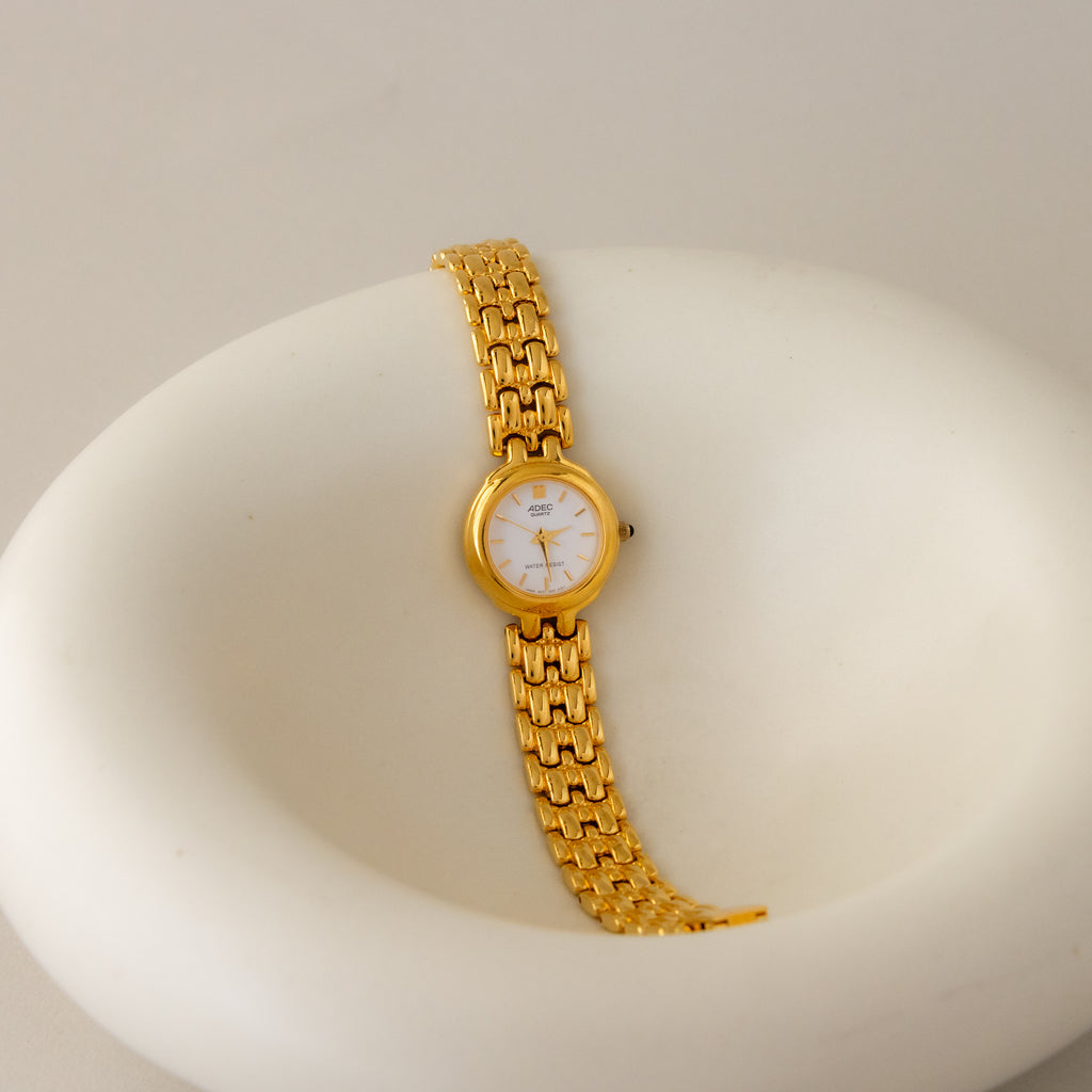 Vintage Adec Round Gold Watch