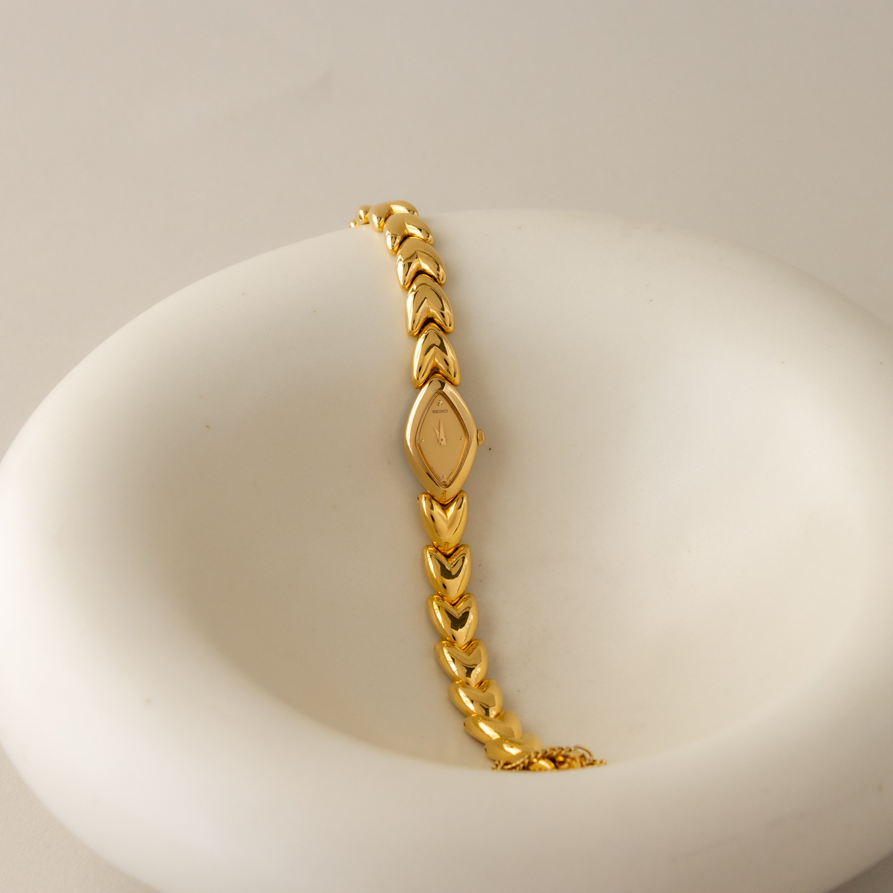 Rare Vintage Seiko Diamond Gold Watch