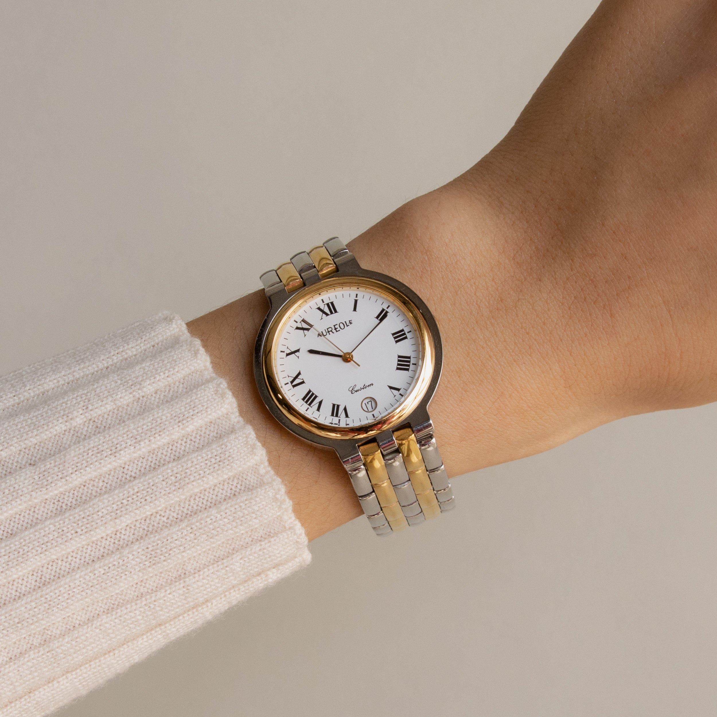 Vintage Aureole Two Tone Watch