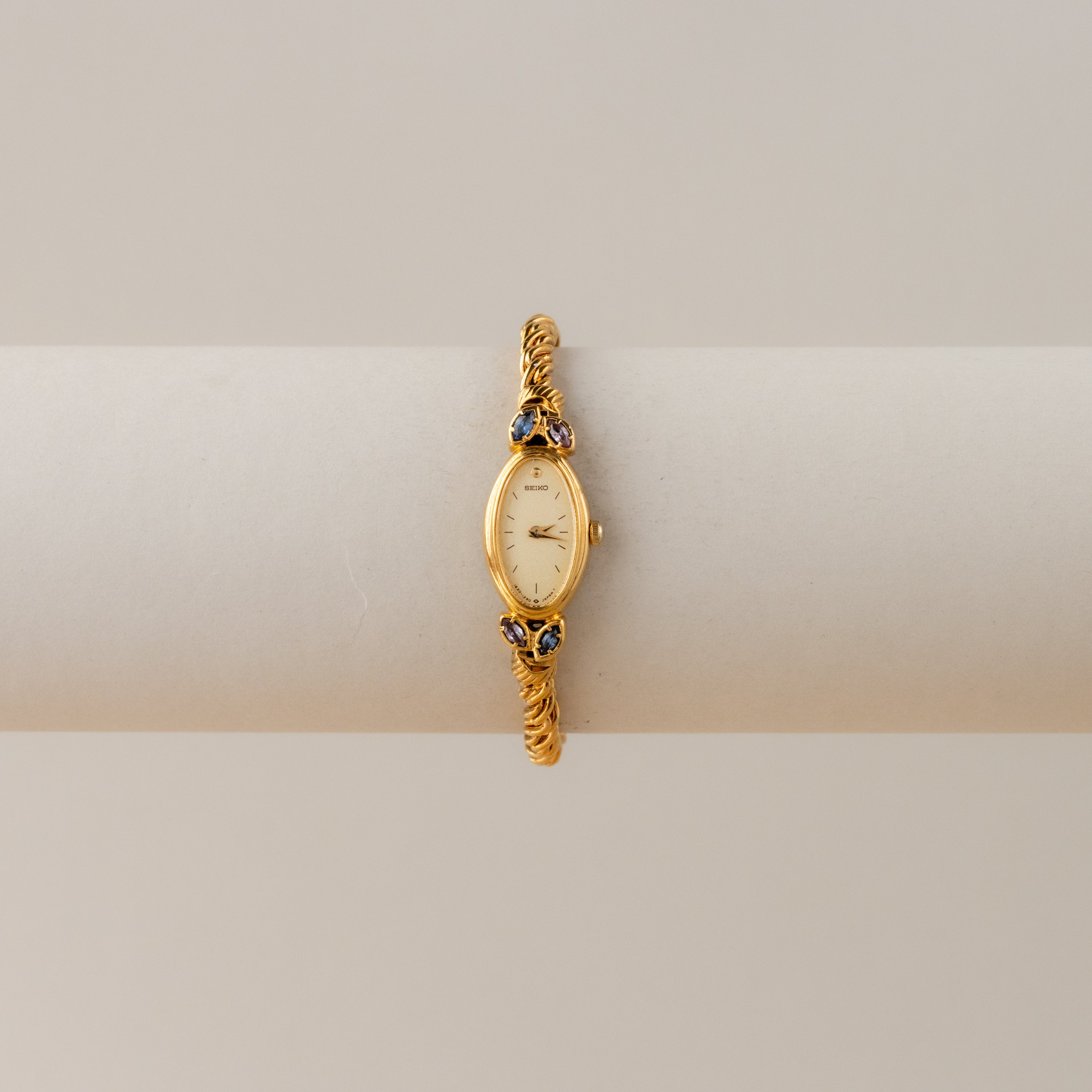 Rare Vintage Seiko Gemstones Gold Watch