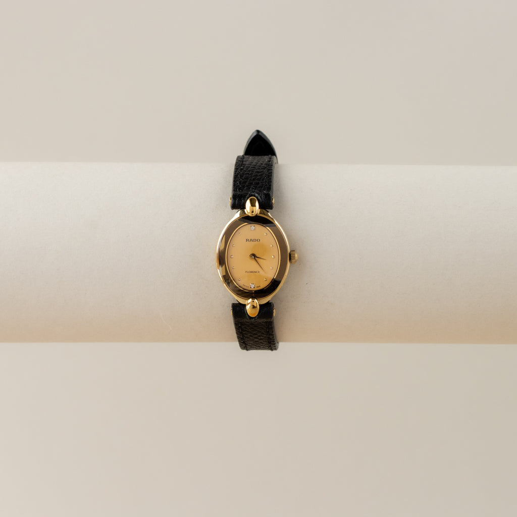 Vintage Rado Swiss Midnight Oval Gold Watch