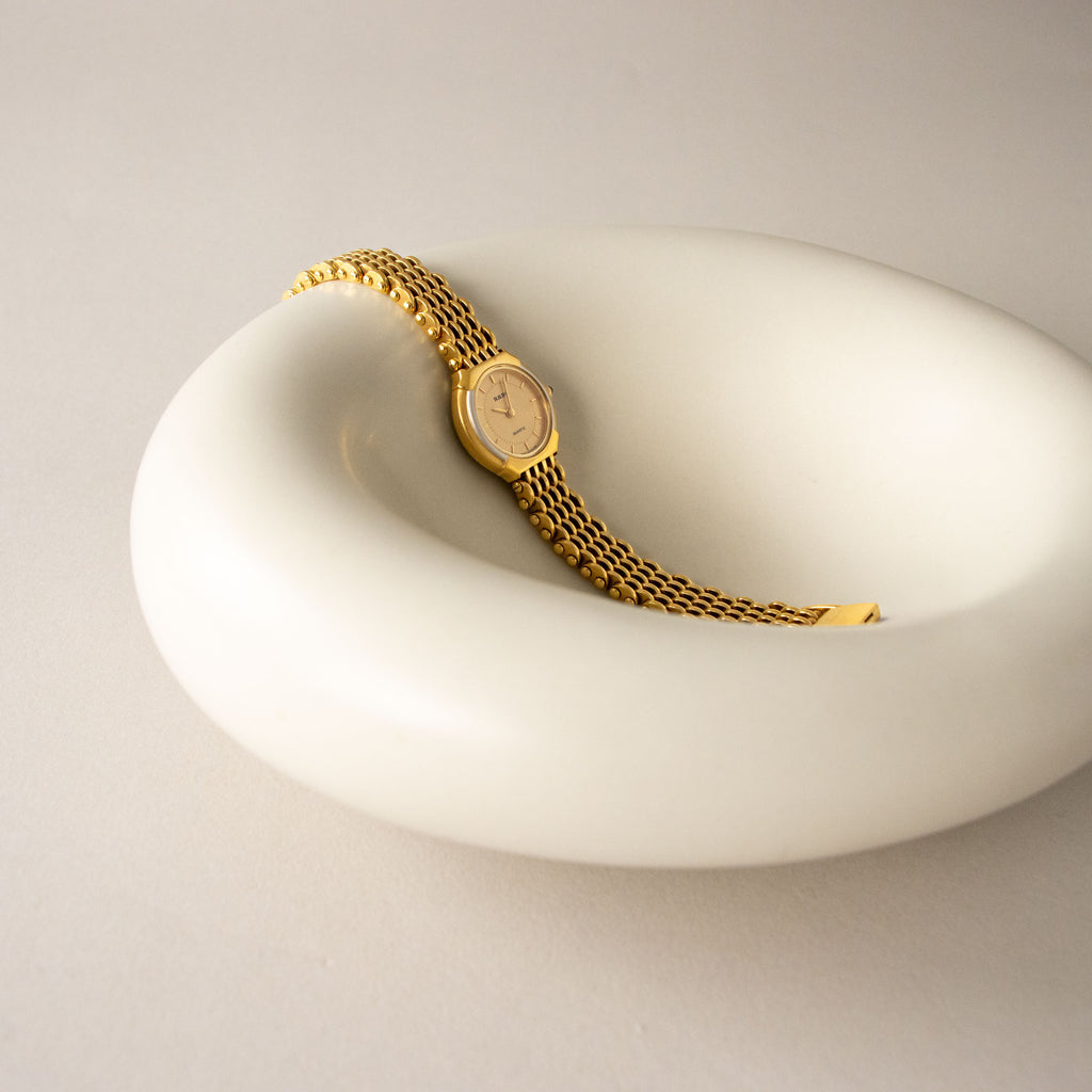 Vintage Rado Bold Round Gold Watch