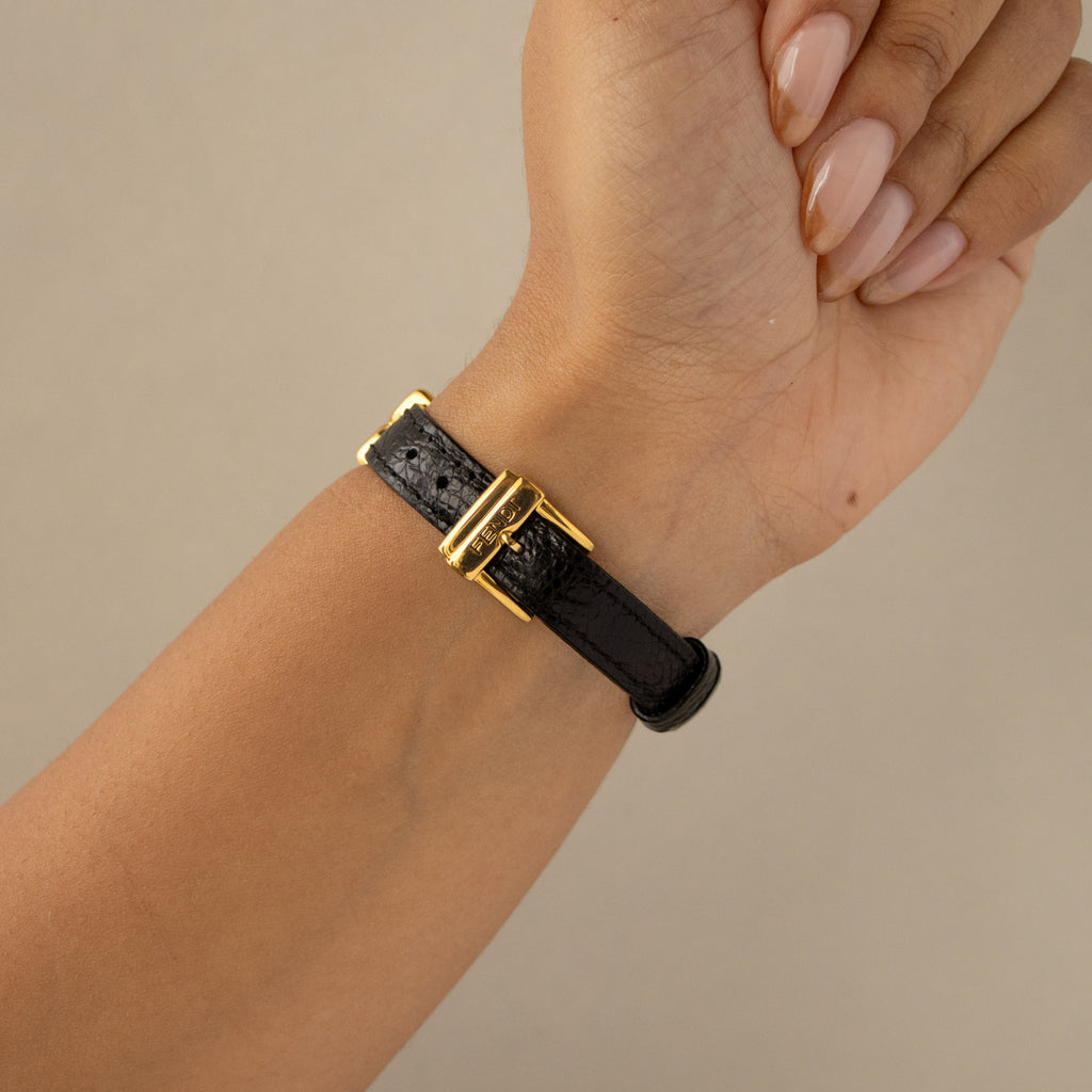 Vintage Fendi Swiss Hourglass Gold Watch