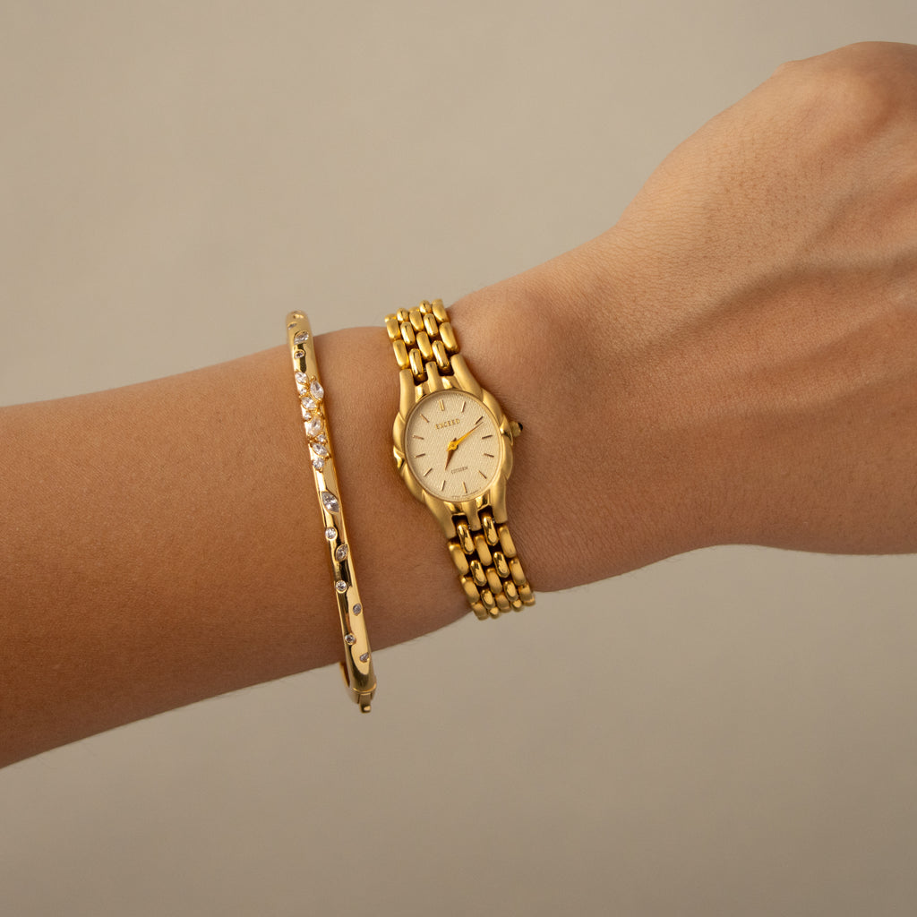 Vintage Citizen Exceed Oval Link Gold Watch