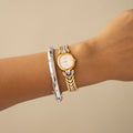Vintage Seiko Round Feather Two Tone Watch