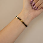 Vintage Christian Bernard Black Chain Gold Watch