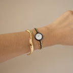 Vintage Christian Bernard Black Chain Gold Watch