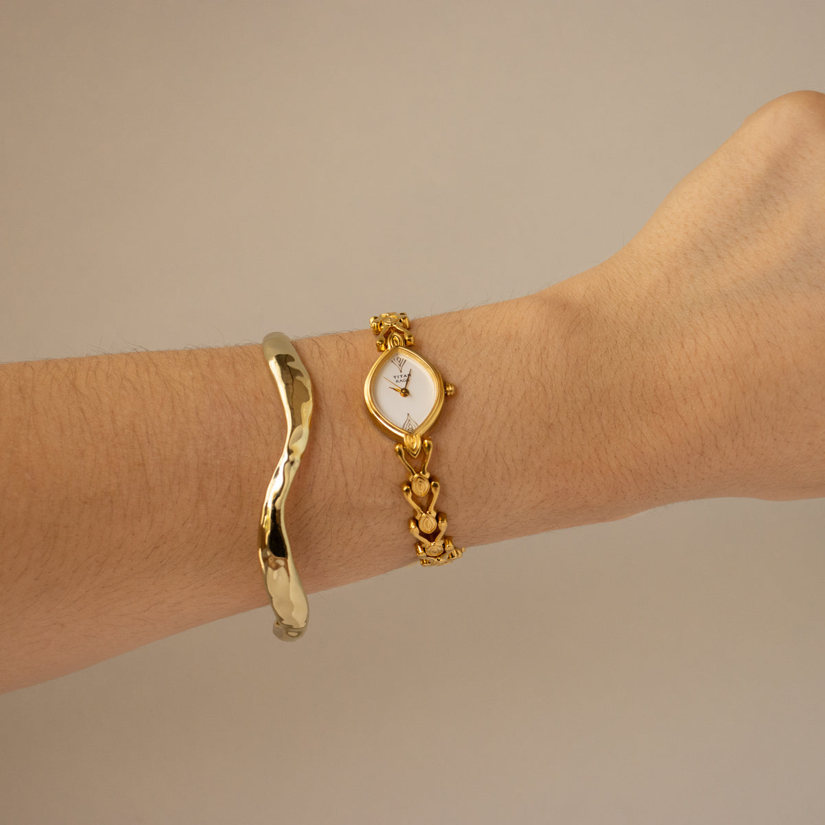 Vintage Raga Marquise Gold Watch