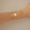 Vintage Seiko Oval V-Link Gold Watch