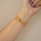 Vintage Nivada Lid Midnight Rectangular Gold Watch