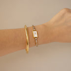 Vintage Katharine Hamnett Rectangular Diamond Gold Watch