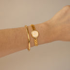 Vintage Rodania Chevron Link Gold Watch
