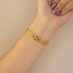 Vintage Seiko Exceline Round Diamond Gold Watch