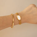 Vintage Seiko Oval Chainlink Gold Watch