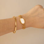Vintage Seiko Oval Chainlink Gold Watch