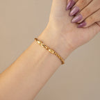 Vintage Junghans Round Twisted Rope Gold Watch