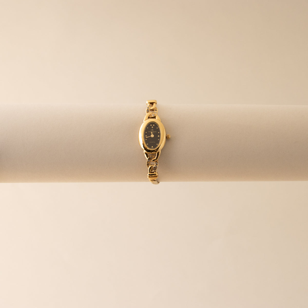 Vintage Christian Bernard Midnight Oval Gold Watch