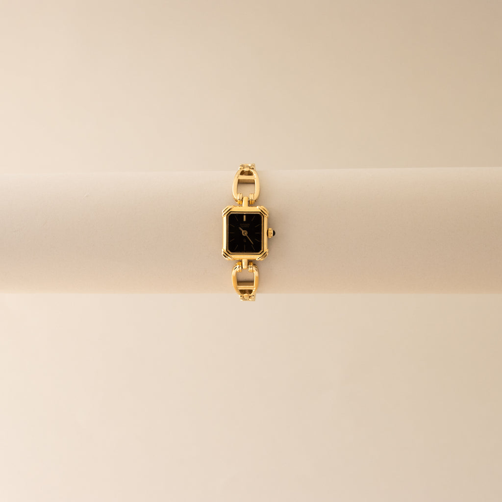 Vintage Citizen Midnight Slim Chainlink Gold Watch