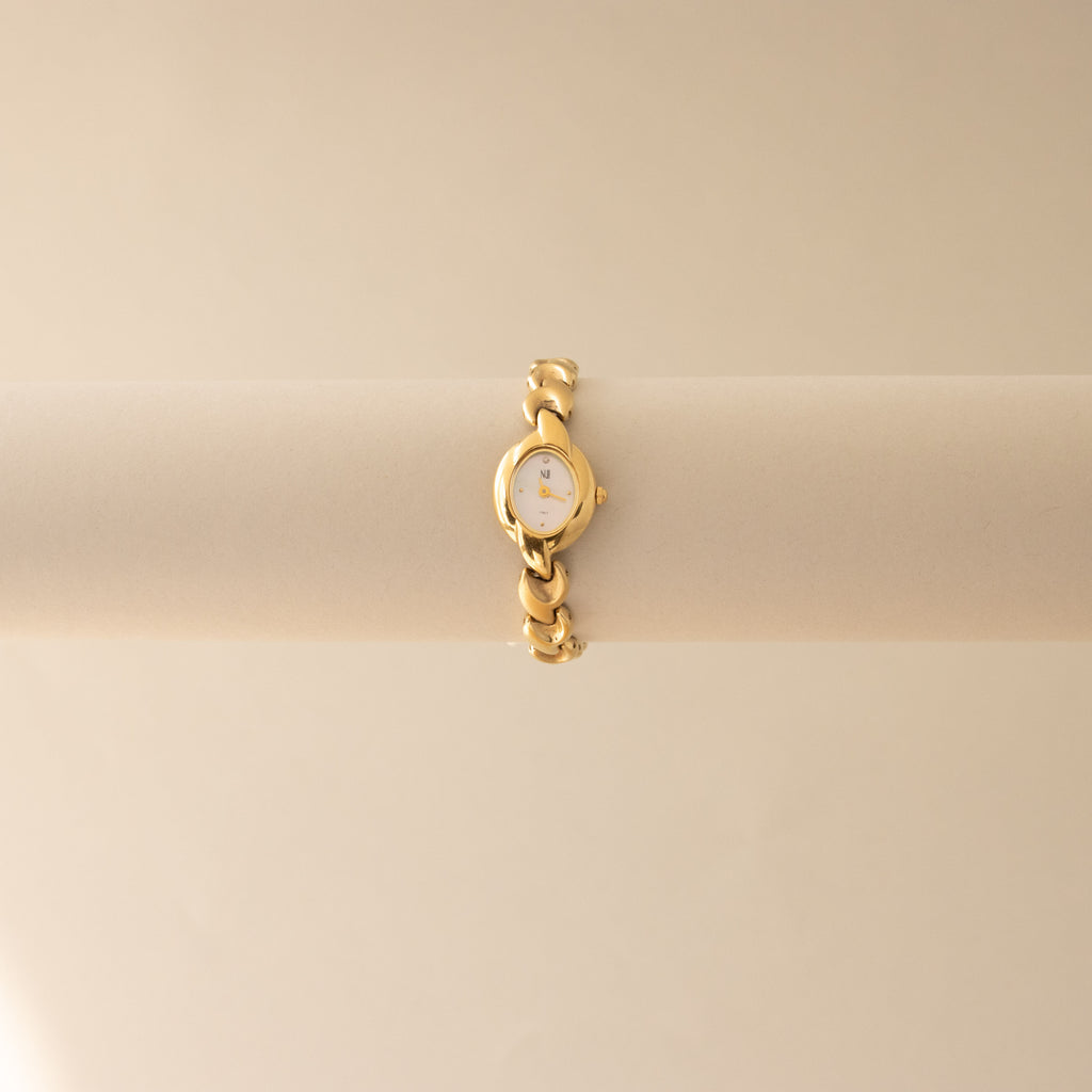 Vintage Nui Oval Gold Watch