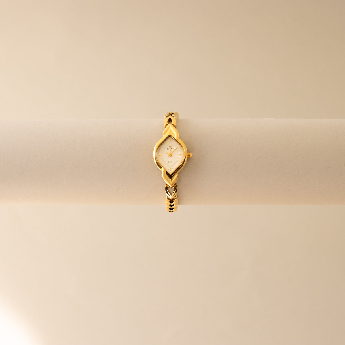 Vintage Raga Titan Marquise Gold Watch