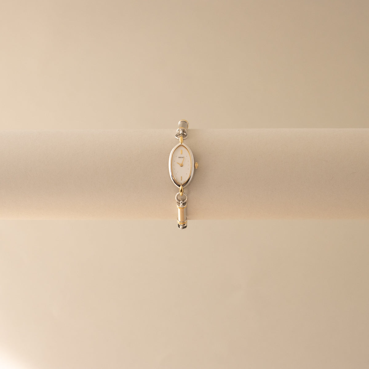 Vintage Seiko Slim Bar Link Two Tone Watch
