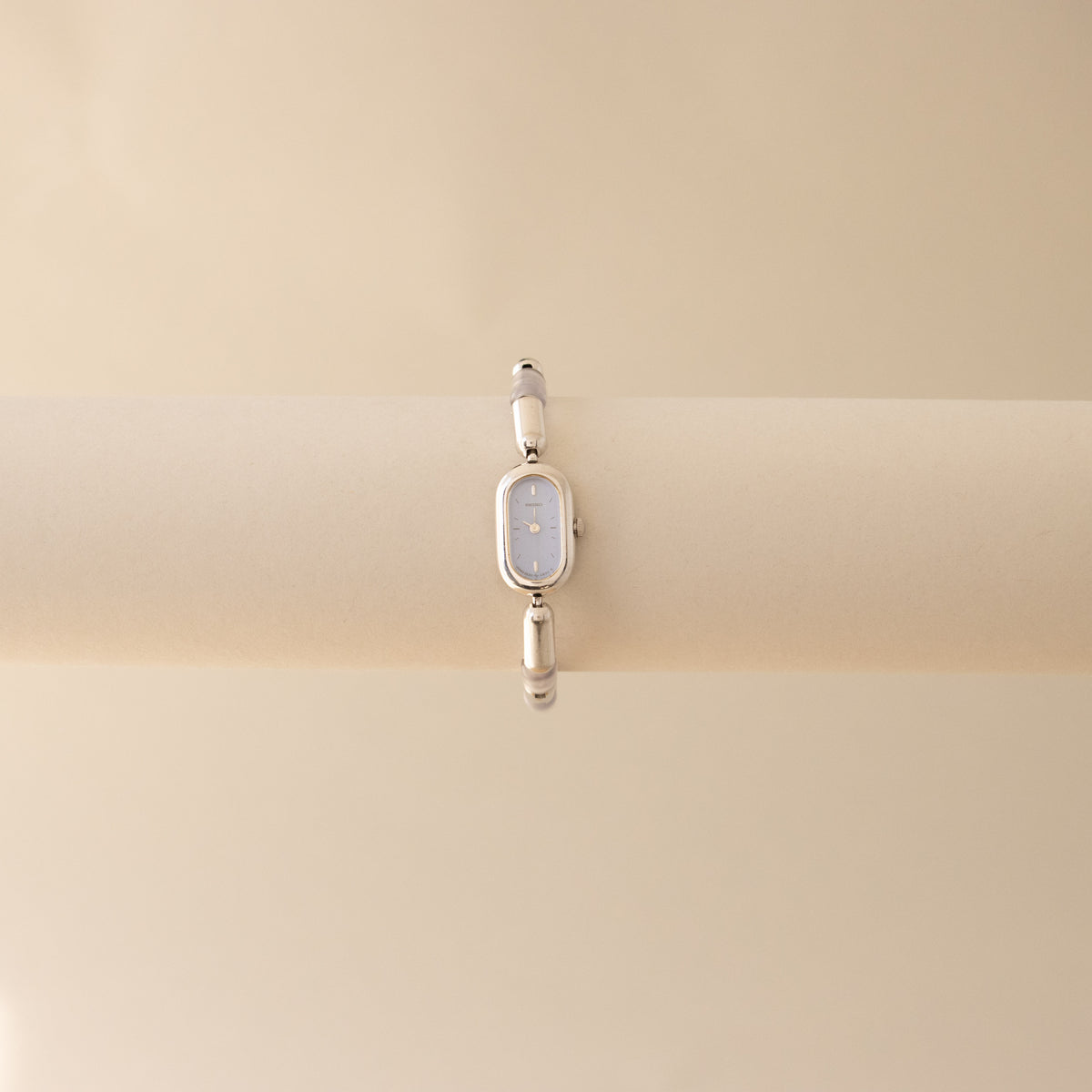 Vintage Seiko Periwinkle Oval Silver Watch