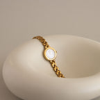Vintage Lancel Round Roman Gold Watch
