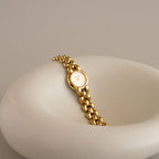 Vintage Mila Schön Beaded Round Gold Watch