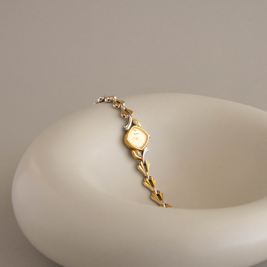Vintage Dana Diamond Art Deco Two Tone Watch