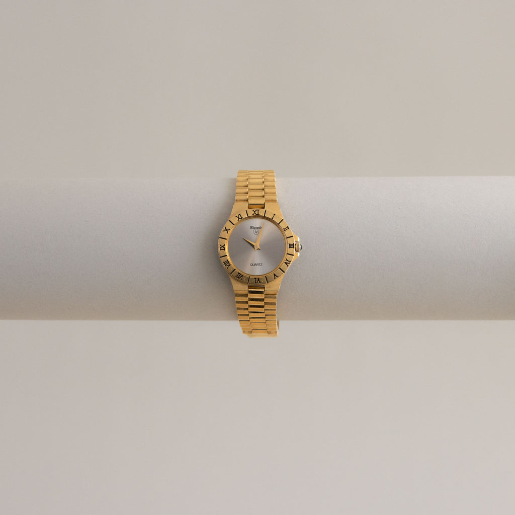 Vintage Nivada Sleek Dial Two Tone Watch