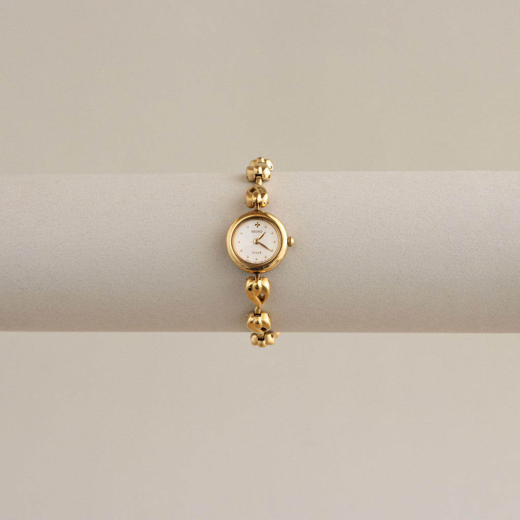 Vintage Seiko Iridescent Teardrop Gold Watch