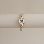 Vintage Andre Mouche Swiss Floral Locket Gold Watch