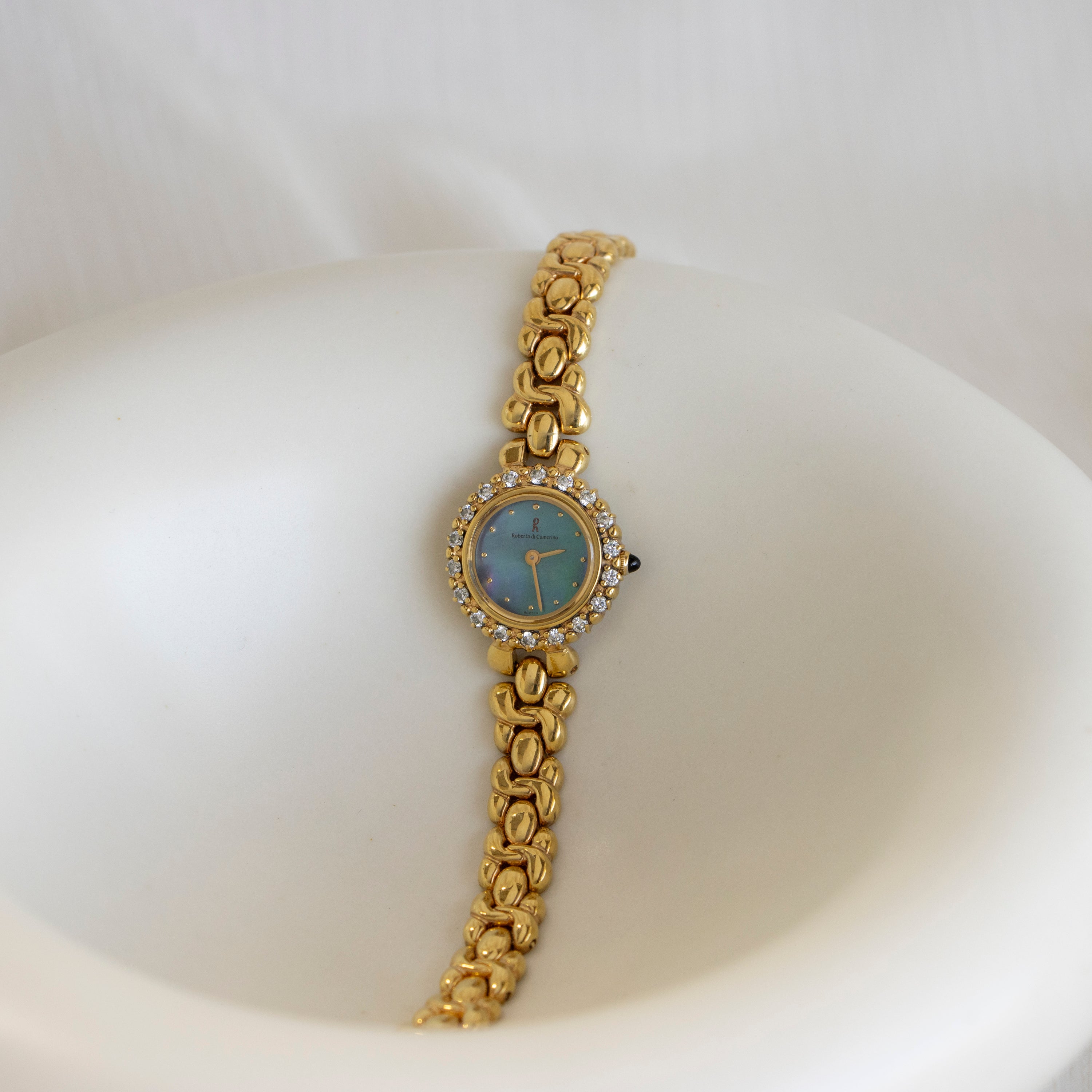 Vintage Roberta Di Camerino Pave Gold Watch