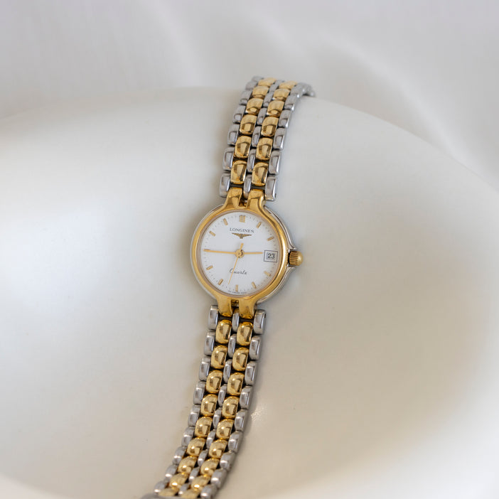 Vintage Longines Swiss Round Two Tone Watch