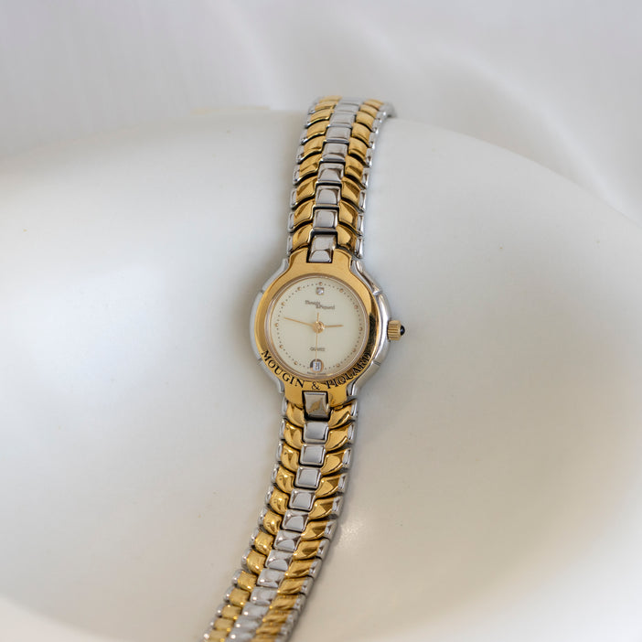 Vintage Mougin & Piquard Swiss Two Tone Watch