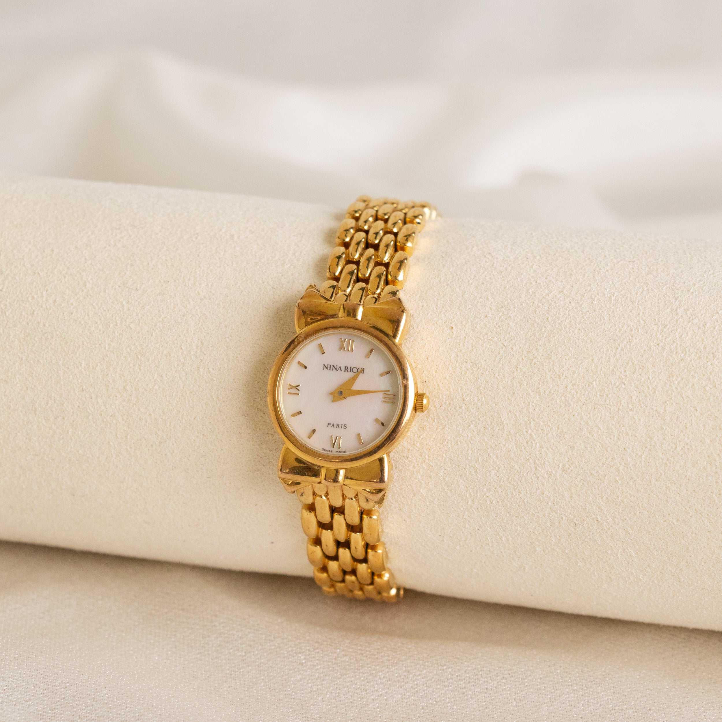 Vintage Nina Ricci Swiss Coquette Gold Watch