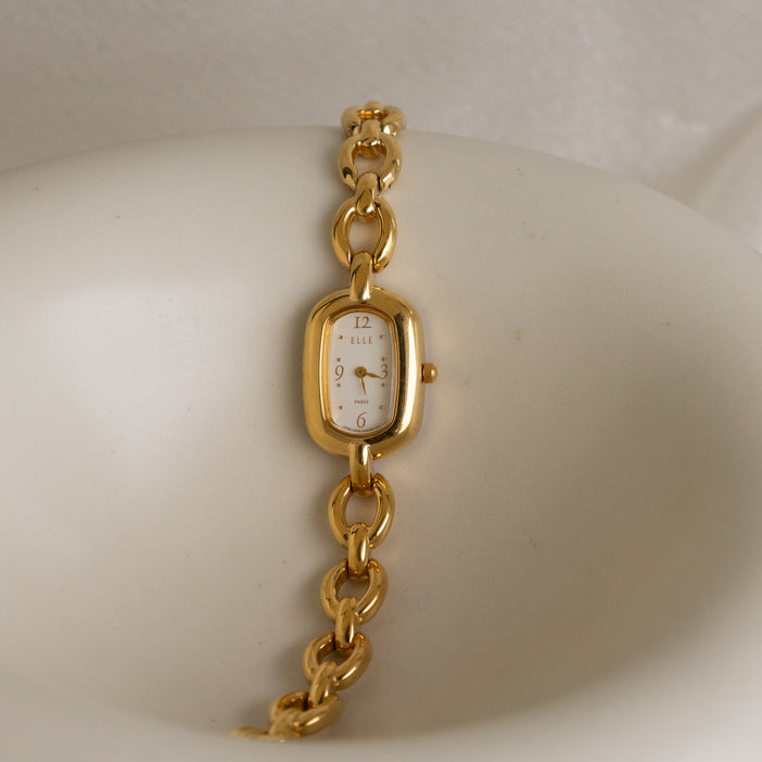 Vintage Elle Link Gold Watch