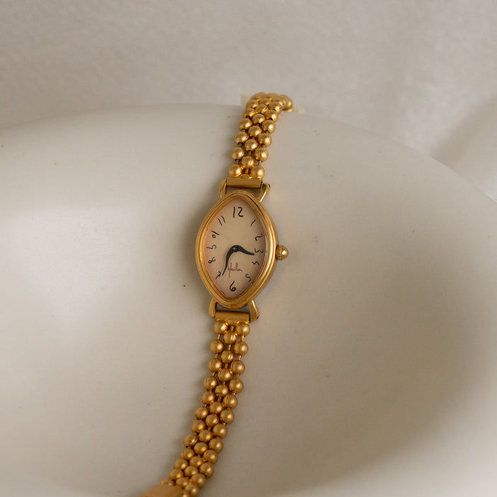 Vintage Sybilla Matte Gold Watch