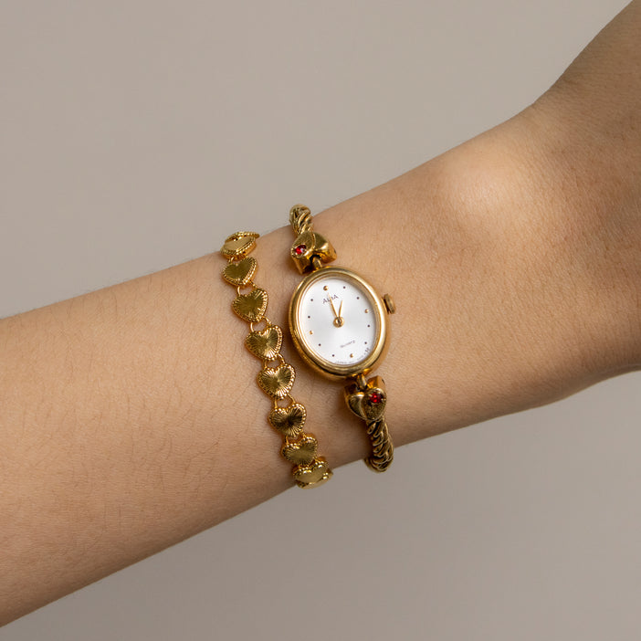 Vintage Alba Dainty Oval Gold Watch