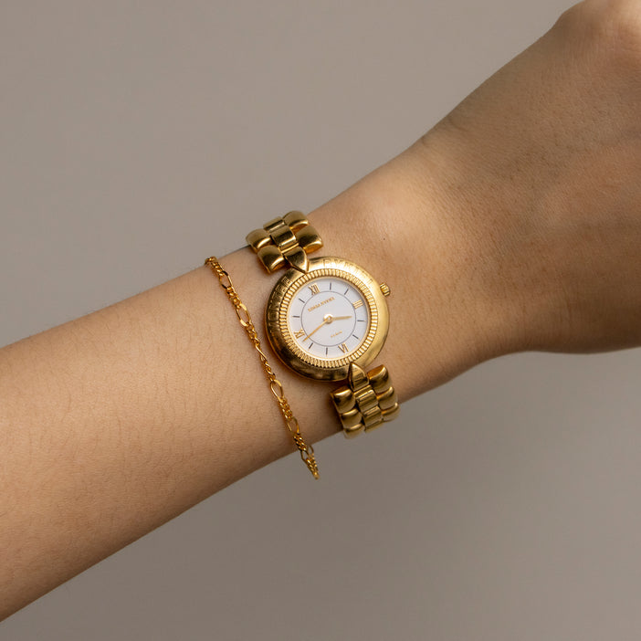 Vintage Sonia Rykiel Round Gold Watch