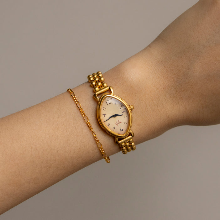 Vintage Sybilla Matte Gold Watch